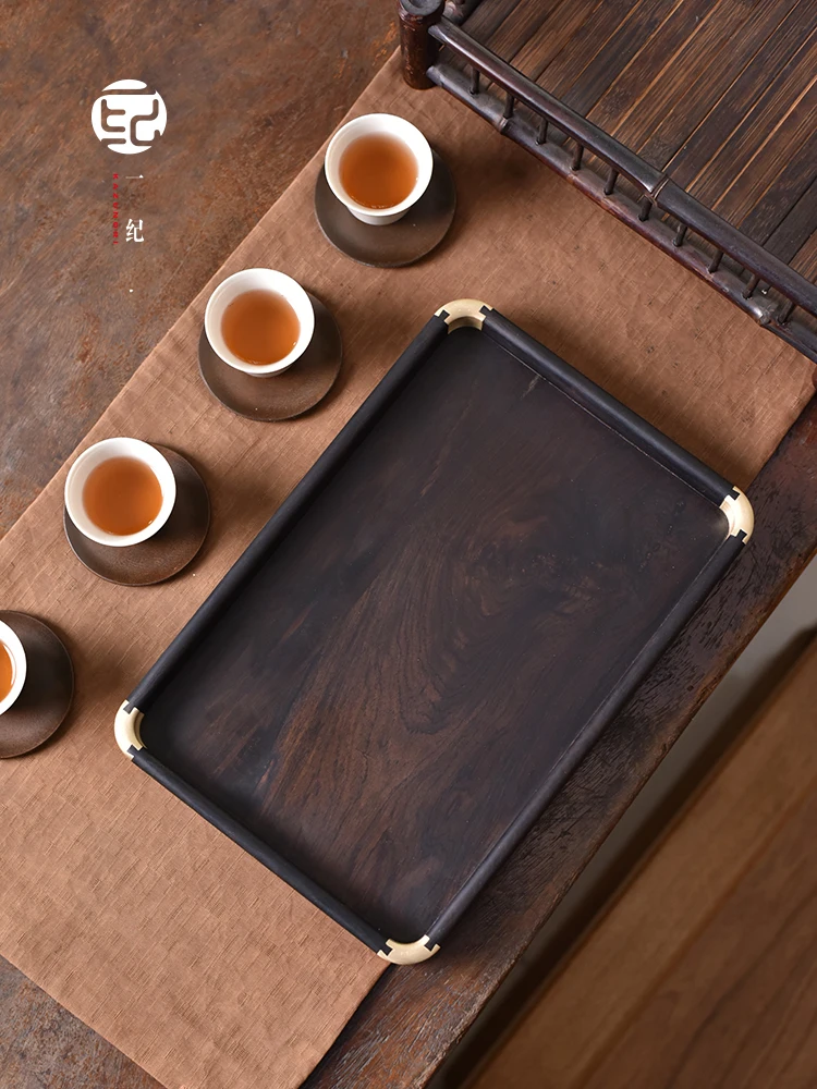 

Handmade Wooden Tea Tray Serving Water Storage Chinese Vintage Dry Bubble Tea Tray Tea Ceremony Bandeja Madera Kitchen Teaware 5