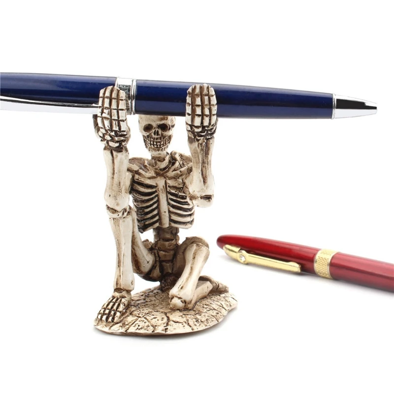 

Unique Resin Skeleton Pen Stand Handmade Cartoon Resin Skeleton Pencils Holder Sunglasses Holders Home Decoration
