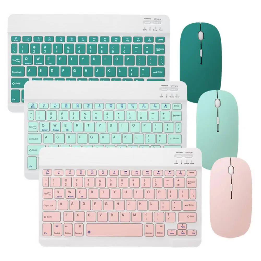 

1600dpi Bluetooth клавиатура и мышь, портативная Бесшумная беспроводная клавиатура, легкая клавиатура и мышь для Ipad, планшета, ноутбука