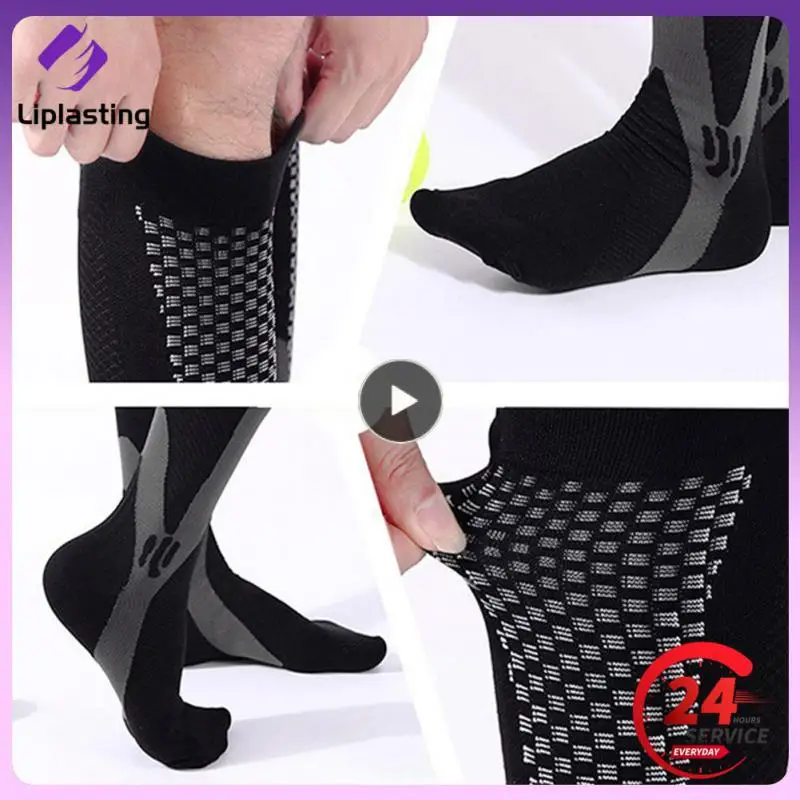 

1PCS Running Men Women Compression Socks For Football Anti Fatigue Pain Relief 20-30 Mmhg Black Compression Socks Fit For Sport