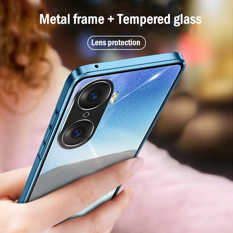 

Бронированный Алюминиевый металлический чехол для Huawei Honor 60 Pro, противоударный металлический чехол с рамкой для Huawei Honor 60, чехол с закаленным...