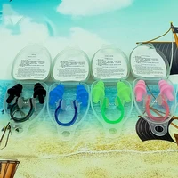 three pairs professional waterproof silicone material nose clip and ear plugs set for all age people