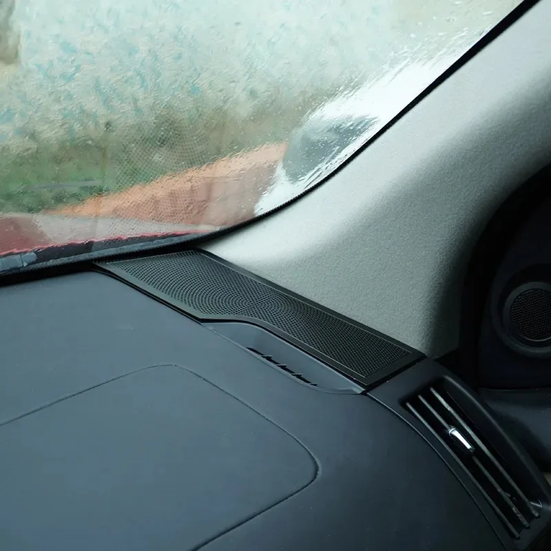 Фото Для Land Rover Freelander 2 2007-2015, черный алюминиевый сплав, приборная панель автомобиля, обе стороны, крышка динамика, отделка салона, автомобильные аксессуары №4