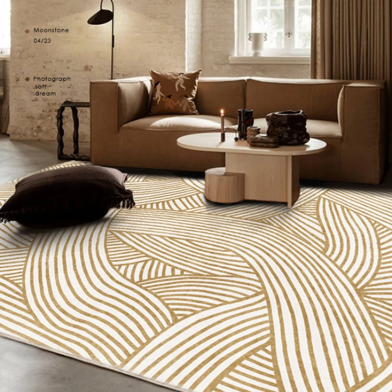 

Минималистичные ковры для гостиной, домашний декор, бежевые персонализированные светлые роскошные французские современные мягкие коврики...