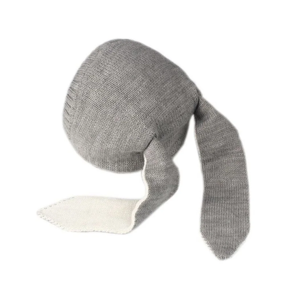 aby królik z długimi uszami czapka dzianiny maluch niemowlę króliczek typu beanie dziecięca jesienno-zimowa