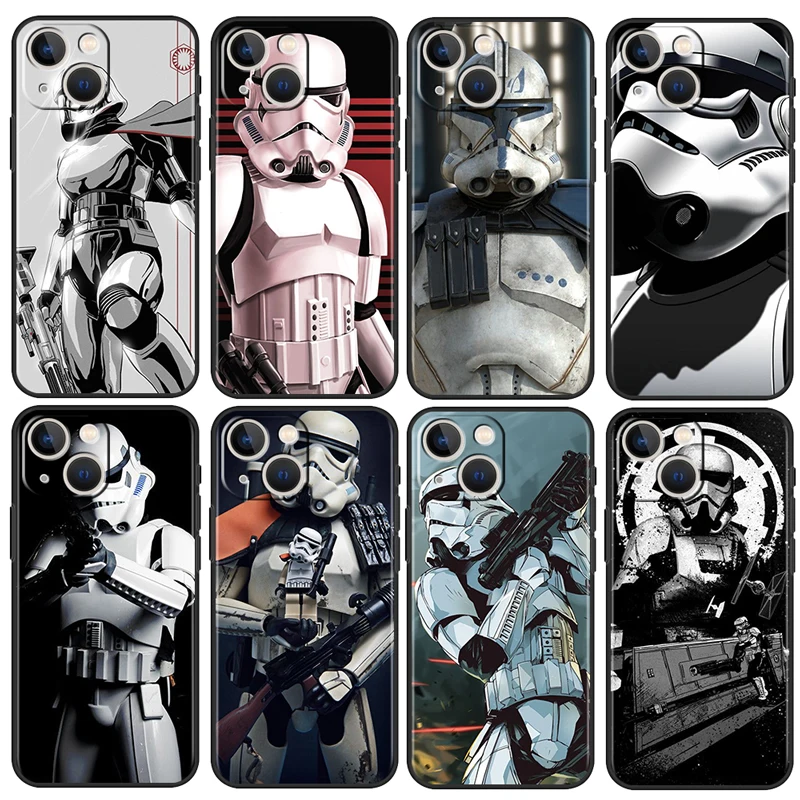 

Stormtrooper star wars For Apple iPhone 13 12 11 Pro Max Mini XS Max X XR 6S 6 7 8 Plus 5S SE2020 Soft Silicone Black Phone Case