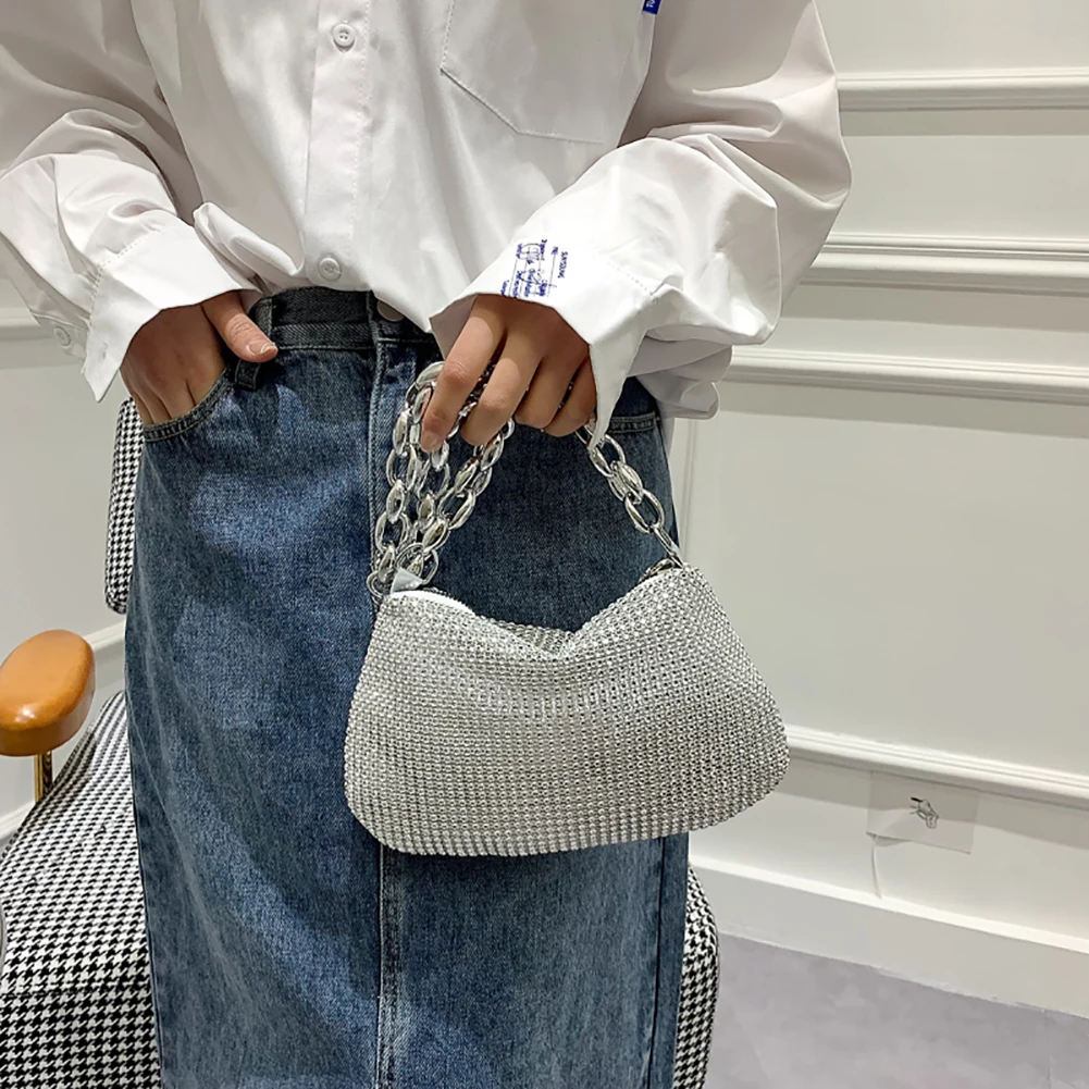 

Модный клатч стразы, трендовые изысканные блестящие вечерние сумки с кристаллами, женская свадебная сумка для ужина, сумка через плечо