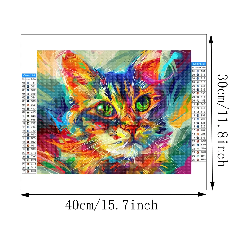 Алмазная живопись Кот граффити полная фотография украшение для дома