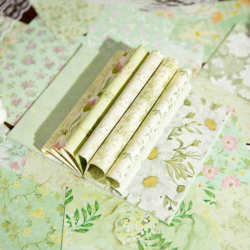 

100 sheets per pack Material paper double-sided retro art flowers hand account decorative writing paper note paper 6 styles