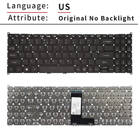 Русская клавиатура для ноутбука с подсветкой для Acer Swift 3 SF315-51G/52G A515-52/53G A515-53/54G A515-54/51G A615-51/55G