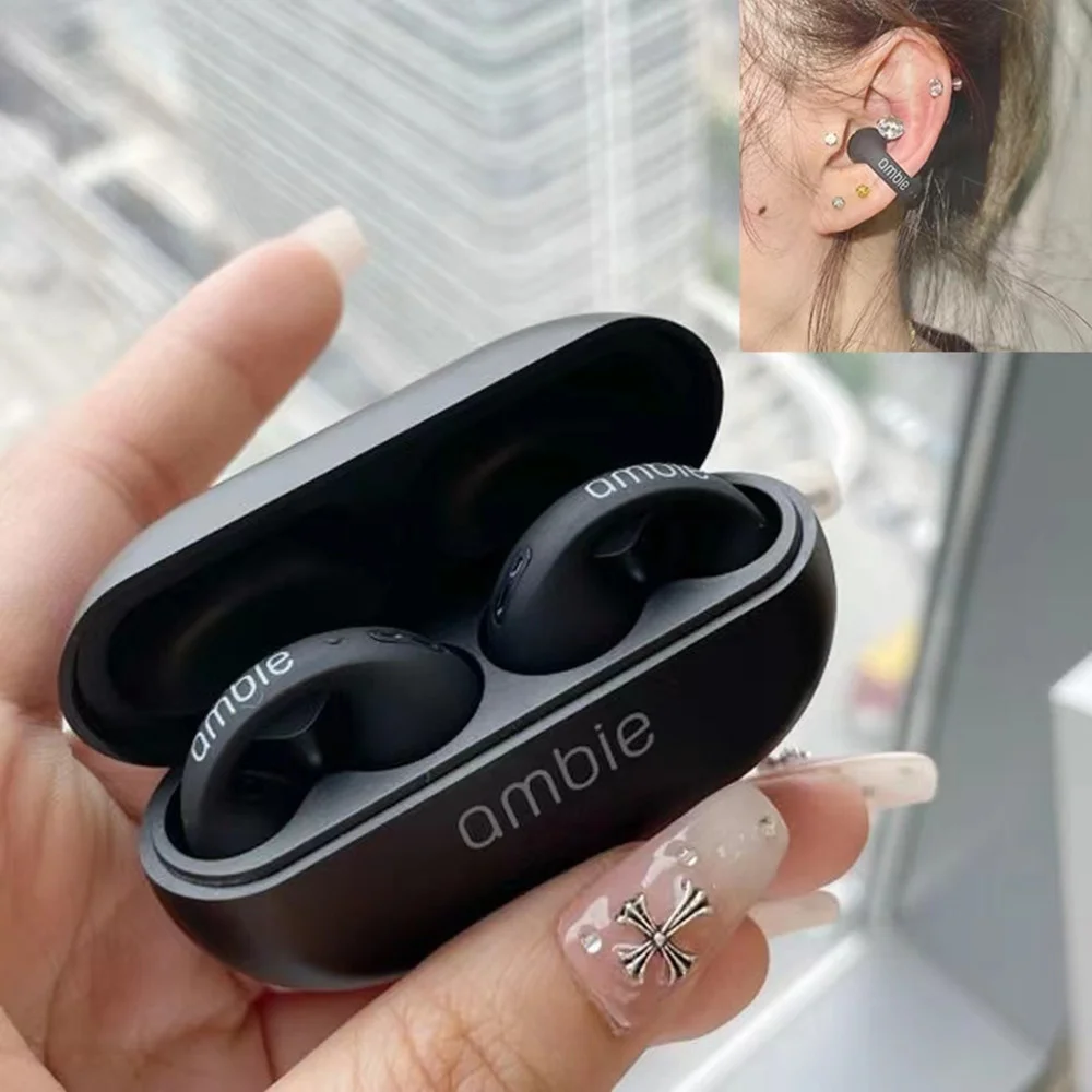 

Ambie Sound Earcuffs Ear Bone Conduction Earring Type Wireless Bluetooth Earphones High Sound Quality Auriculares Bluetooth