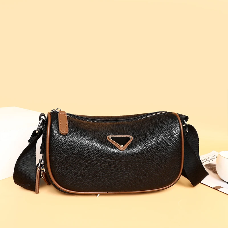 

2022 Retro Cowhide Casual Shopping Bag Fashion Exquisite Women Totes Shoulder Bags Female Leather Solid Color Handbag for Women