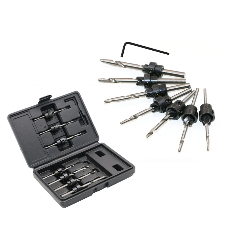

Wear-resistant 7Pcs Sp-iral Drill Bit Suitable for Machine-tightening Wood Drop ship