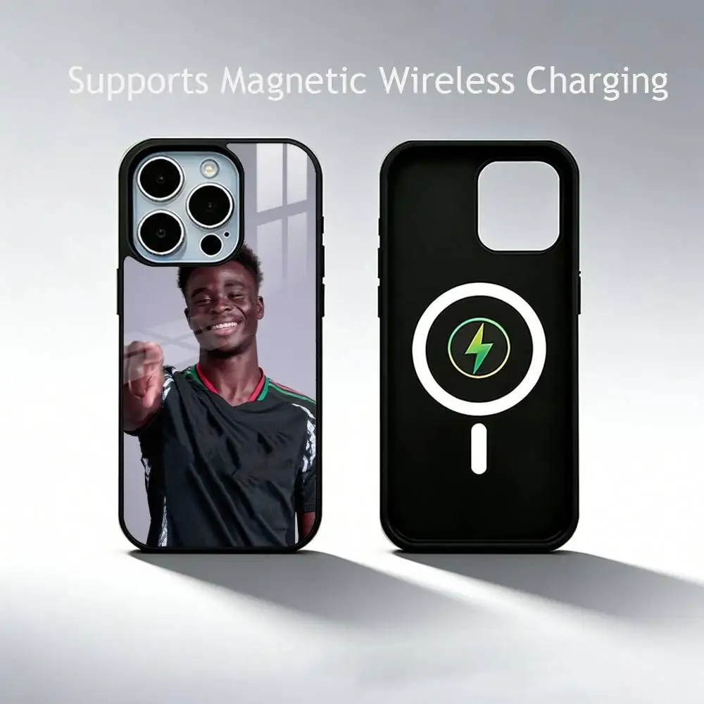 Чехол для телефона Football B-Bukayo Saka bs7 для iPhone 17, 16, 15, 14, 13, 12, 11 Plus, Pro с поддержкой магнитной беспроводной зарядки (art.: 3920dbd66ccac) - 3920dbd66ccac