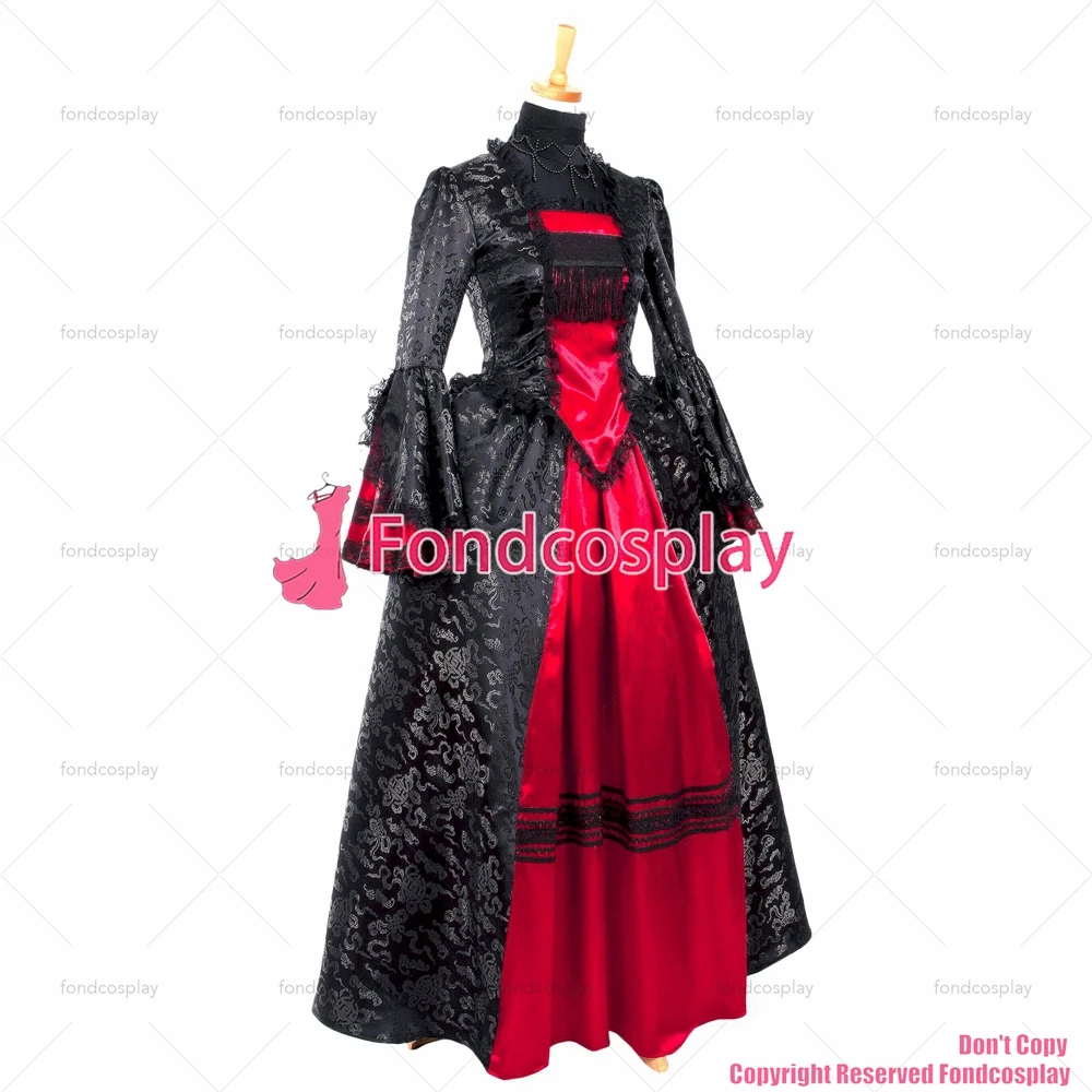 Элегантная готическая Черная Жаккардовая юбка fondcosplay в стиле панк средневековое