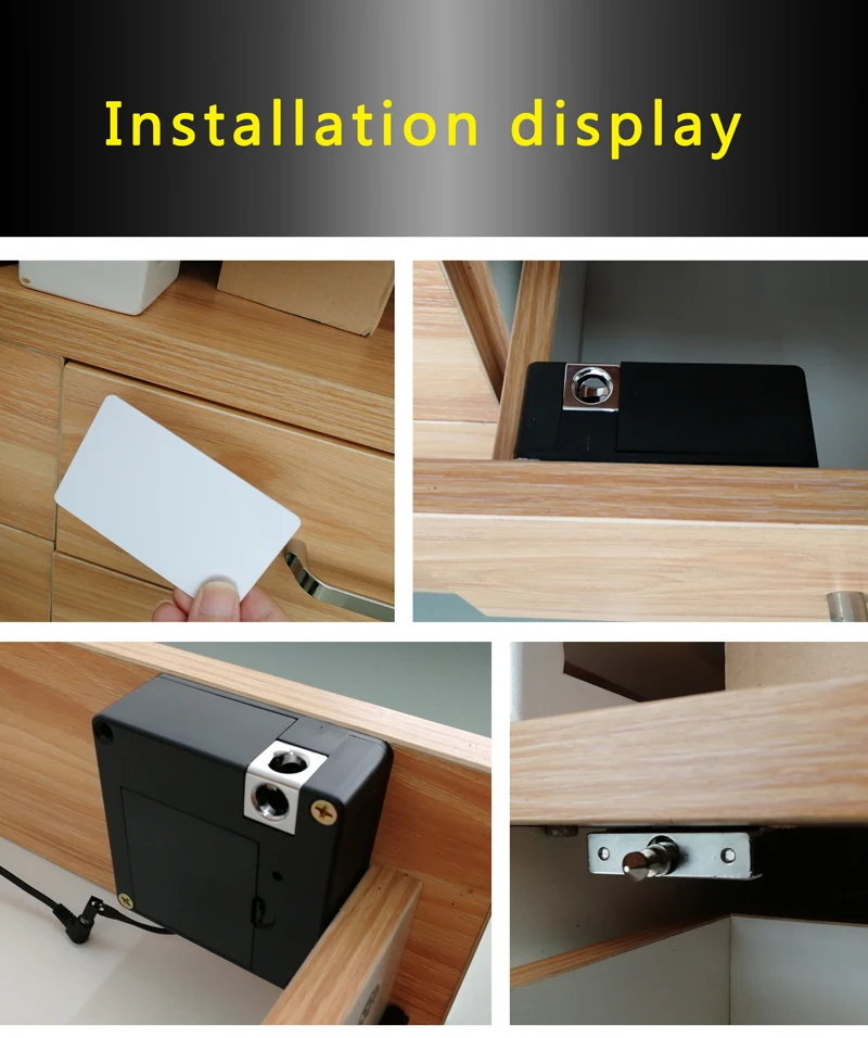 Фото Qr Code Hidden Smart Furniture Rifid Locker Ttlock Ble Дверной пистолет с дистанционным управлением Приложение Ящик Cam Невидимый замок для шкафа №3