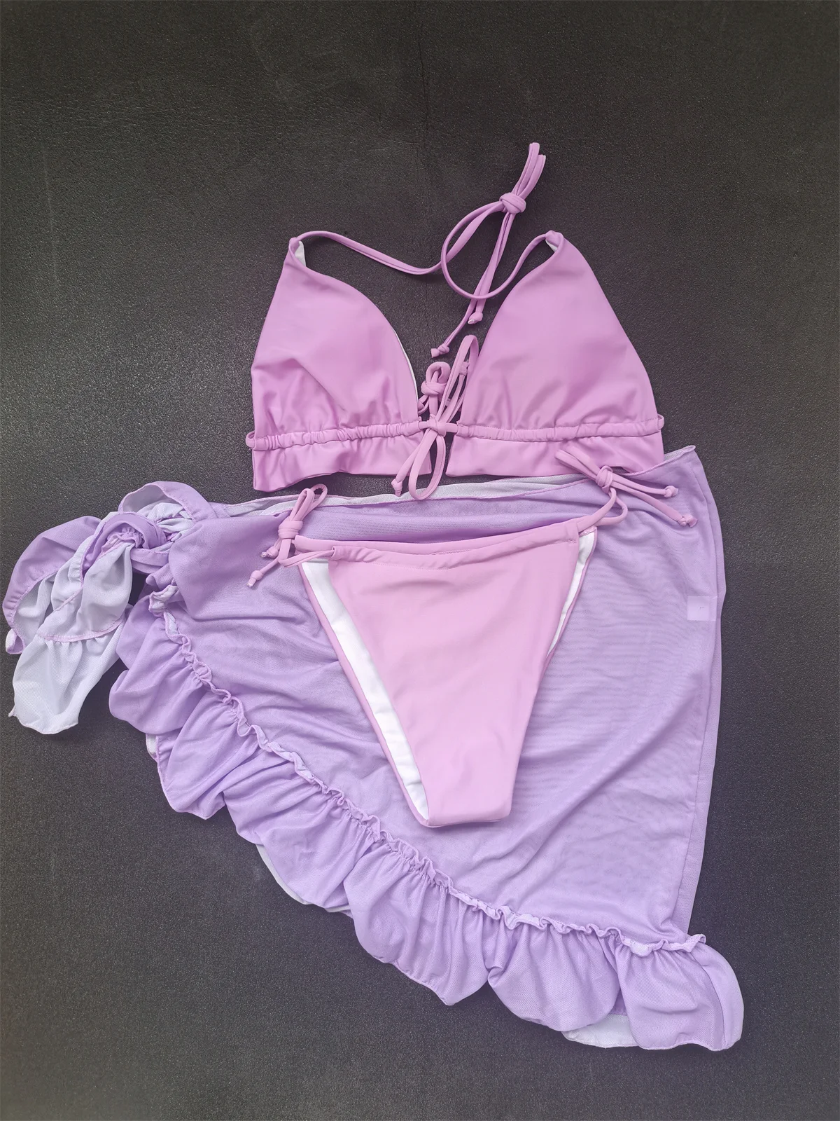 Сетчатая накидка купальник Женский однотонный желтый комплект бикини с пуш-ап и