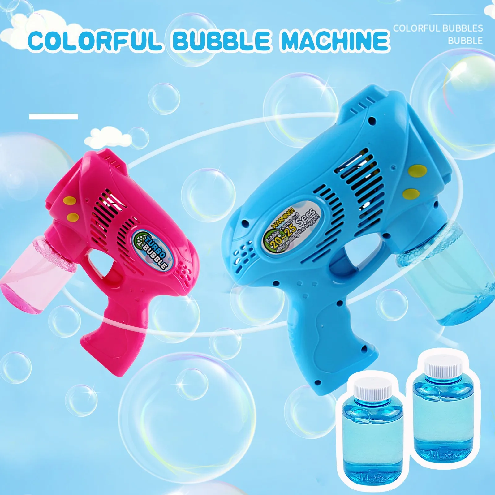 

15 Blaster Music With 100ml Bubble Bubble Bubble Water Machine Cartoon Machine Automatic Outdoor Toys