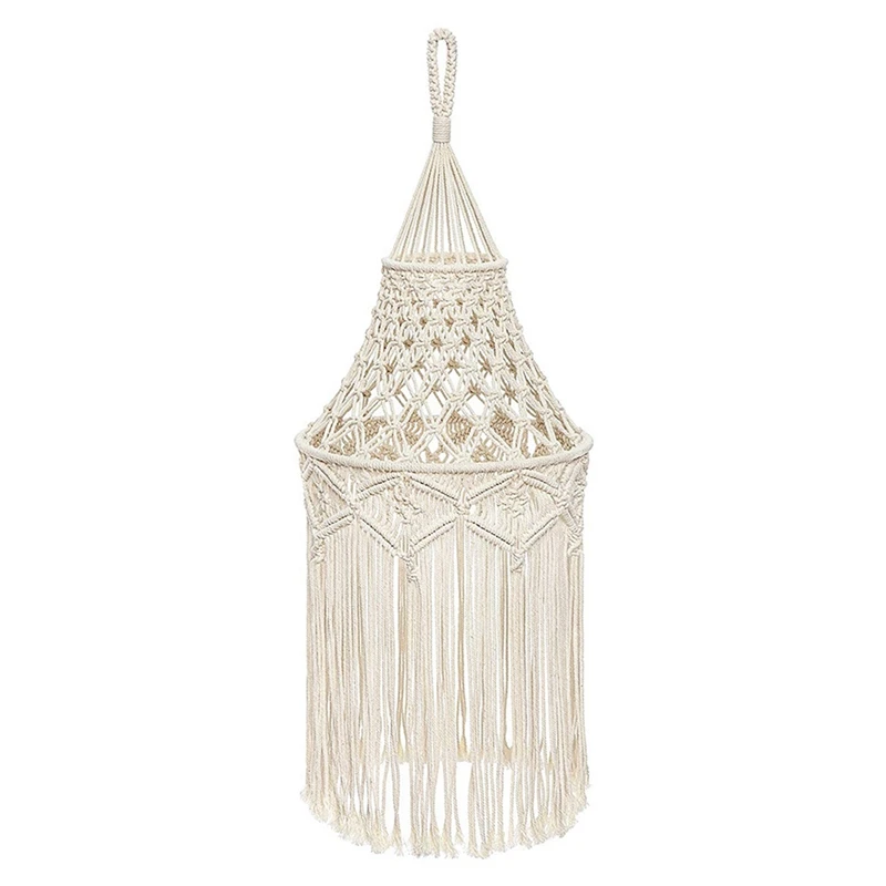 5X Macrame Lamp Shade Hanging Pendant Light Cover Modern Office Bedroom Living Room Nursery Dorm Room Bohemian