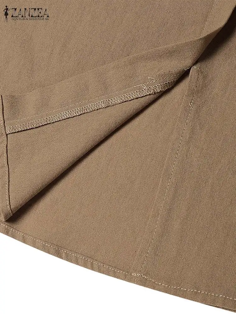 Юбка ZANZEA Женская длинная эластичная с завышенной талией однотонная элегантная