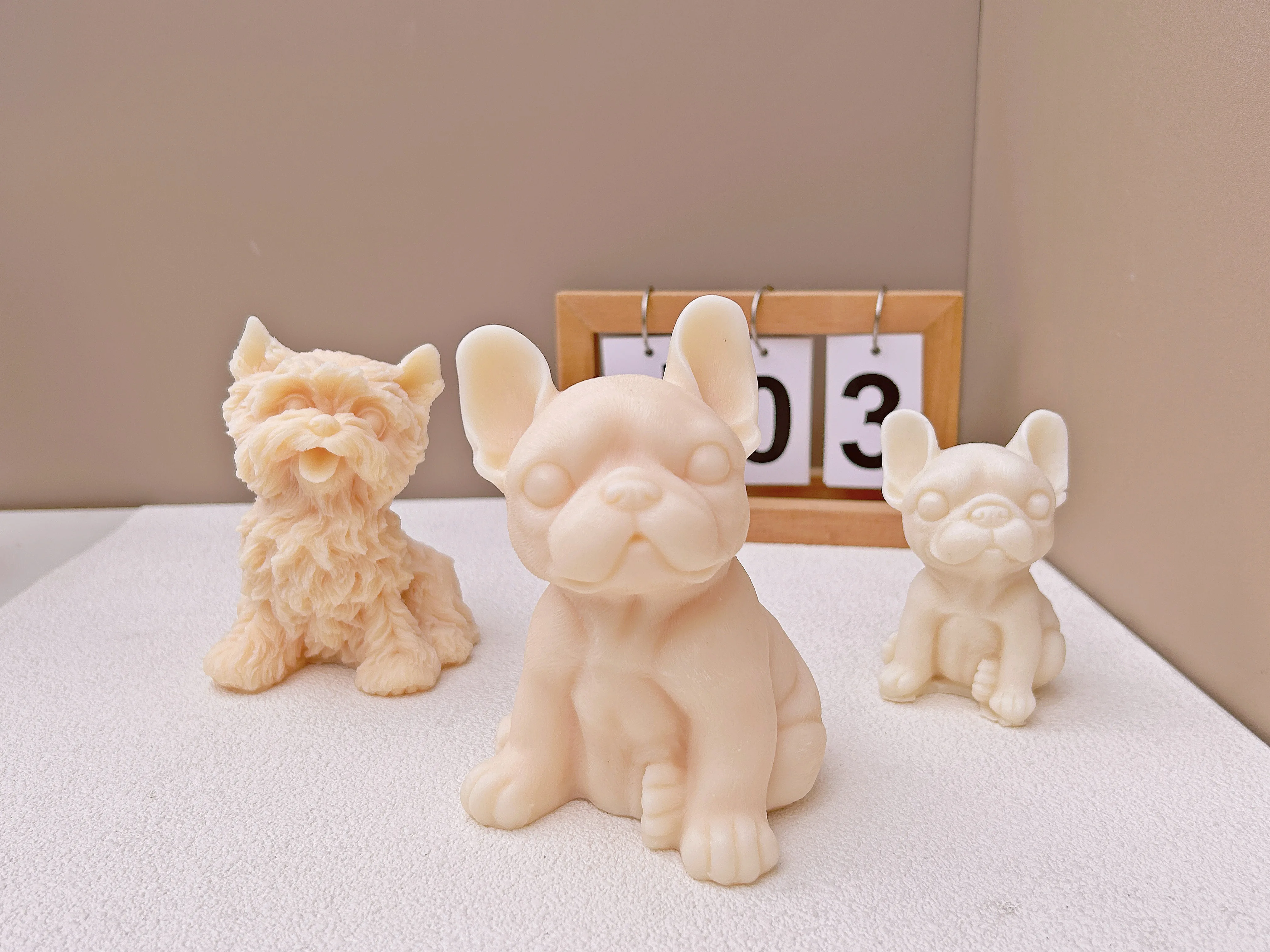 

2023 New French Bulldog Candle Mold 3D Large Bulldog Plaster Mold Handmade Cake Chocolate Aromatherapy Soap Home Decoration
