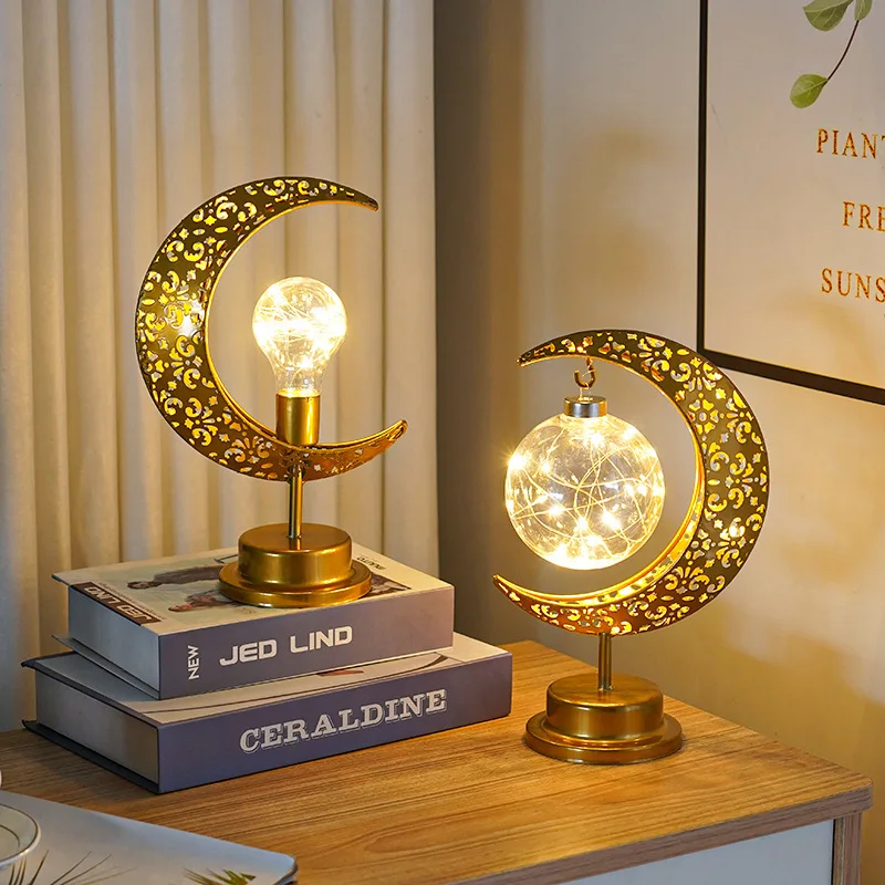 

Iron Rattan Ball Lamp Muslim Holiday Decorative Lamp for Hotel Coffee Shop Decoration