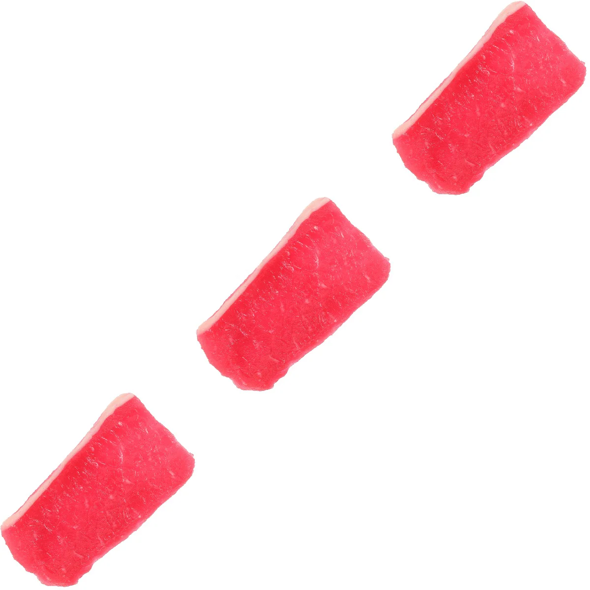 

3pcs Fake Pork Meat Realistic Simulation Lifelike Pork Meat Model for Display