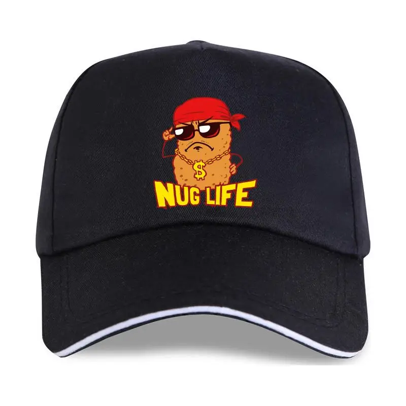 

Men Graphic Nug Life Funny Chicken Nuggets Men Baseball cap Fashion Crew Neck Tops