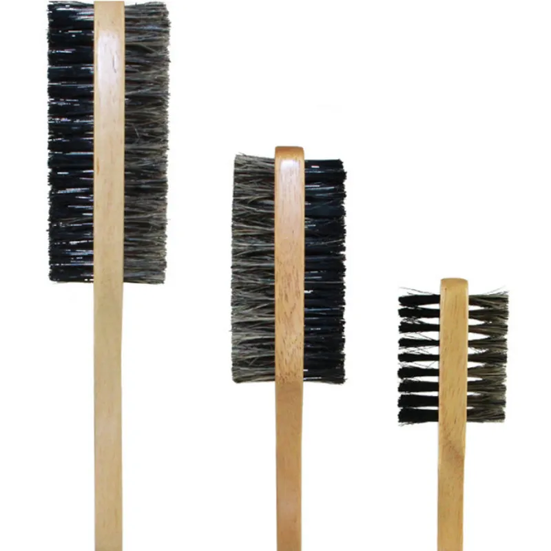 Для мужчин щетка для волос из шерсти кабана-Плетеный абажур натурального дерева