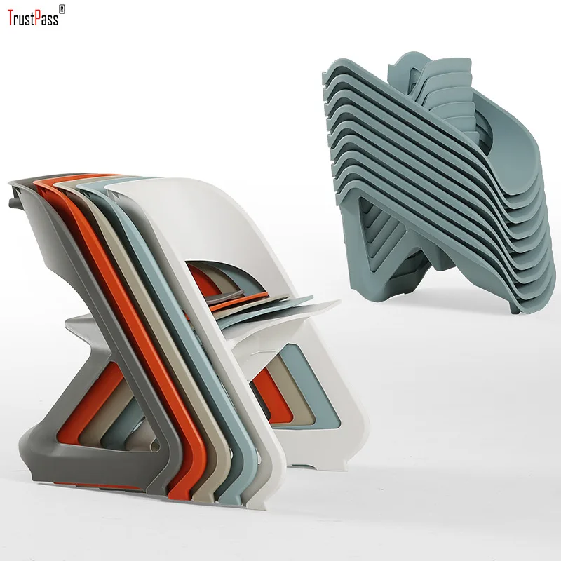 

Plastic Chair Simple Backrest Stool Leisure White Dining Chair Dining Room Plastic Backrest Chair