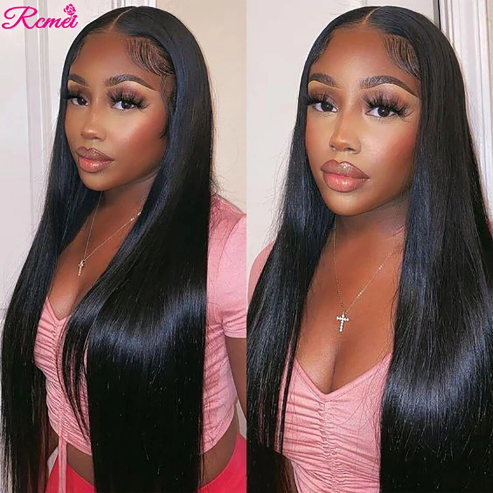 

Straight Lace Front Human Hair 13x1 HD Lace Frontal Wig Transparent Lace Pre Plucked Brazilian Reny Baby Hair