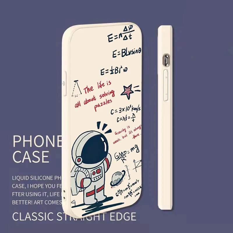 

Astronaut Funny Cartoon Phone Case For iPhone 11 13 Pro Max 12 X XS XR XSMAX SE2020 8 8Plus 7 7Plus 6 6S Plus HOT Silicone Cover