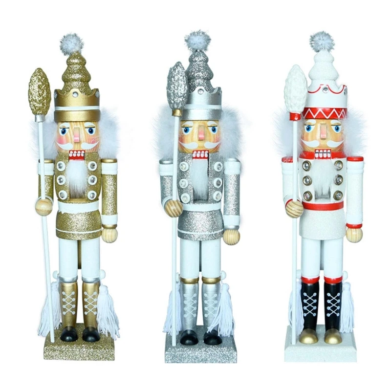 

Christmas Decor Wooden Nutcracker Soldier King Figures Home Holiday Ornaments