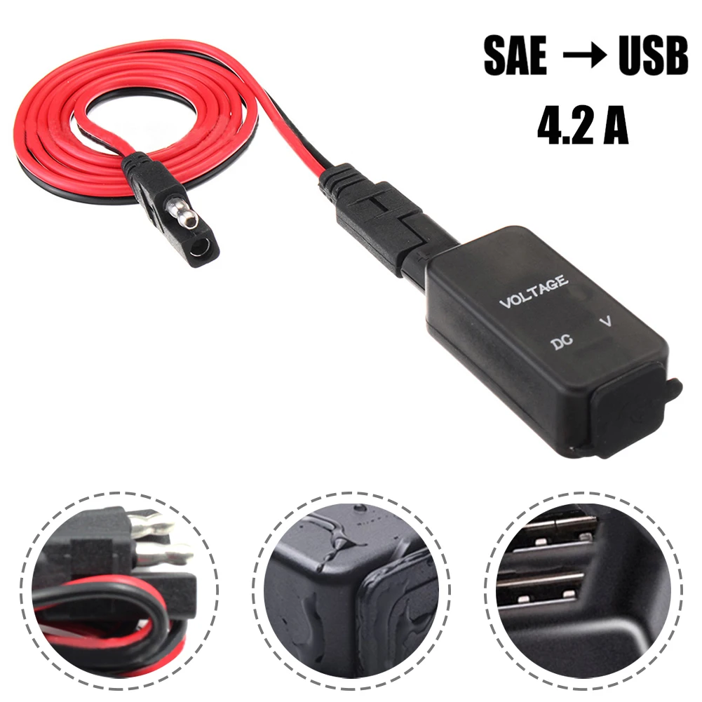 

Adapter SAE To USB GPS VOLTAGE DISPLAY Waterproof For Smart Phone Tablet