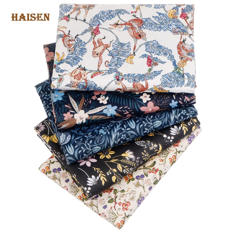 

Fashion Floral,Printed Twill Cotton Fabric,Patchwork Cloth For DIY Sewing Quilting Baby&Child Textile Material,6 Pcs/Set 40x50cm