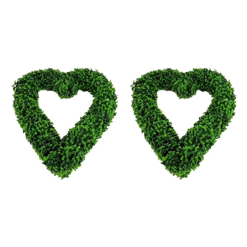 

2X Garden Products Topiary Boxwood Heart Topiary Door Hanging Love Heart Home Decor