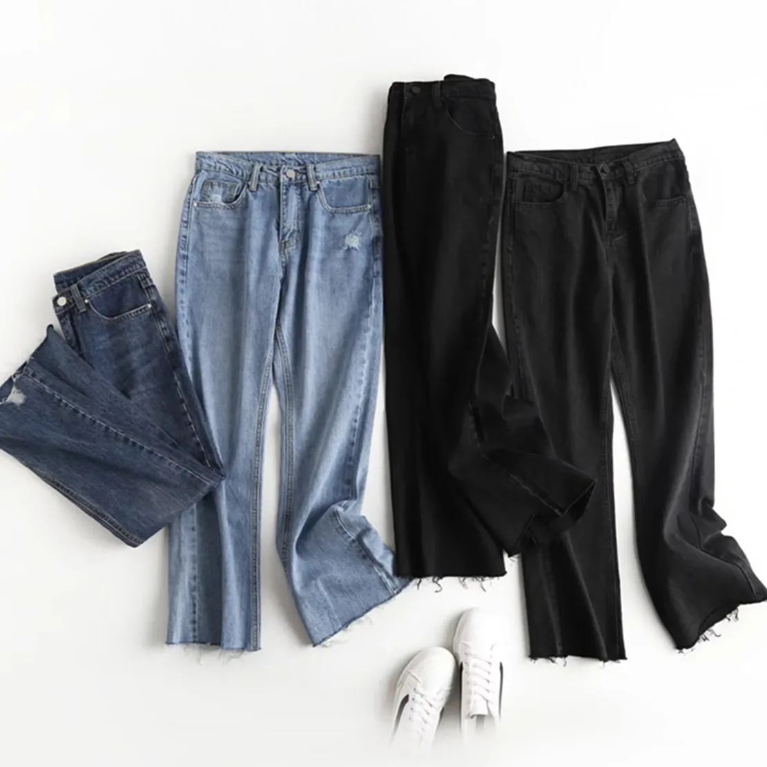 

Джинсы Jenny & Dave женские прямые, модные простые свободные повседневные штаны из денима с заусенцами, в английском стиле ретро