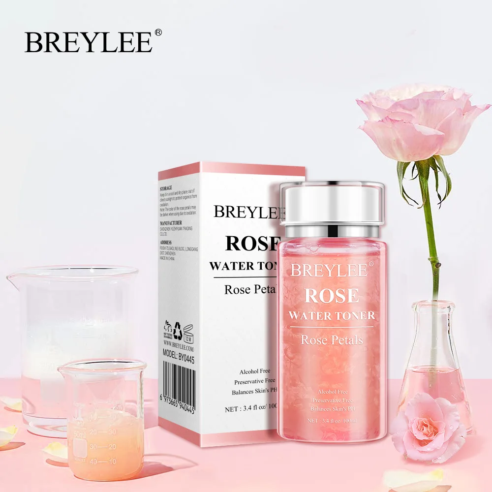 

BREYLEE Rose Water Facial Toner Hyaluronic Acid Moisturizing Serum Hydrating Large Pores Anti-wrinkle Firming Dry Skin Care