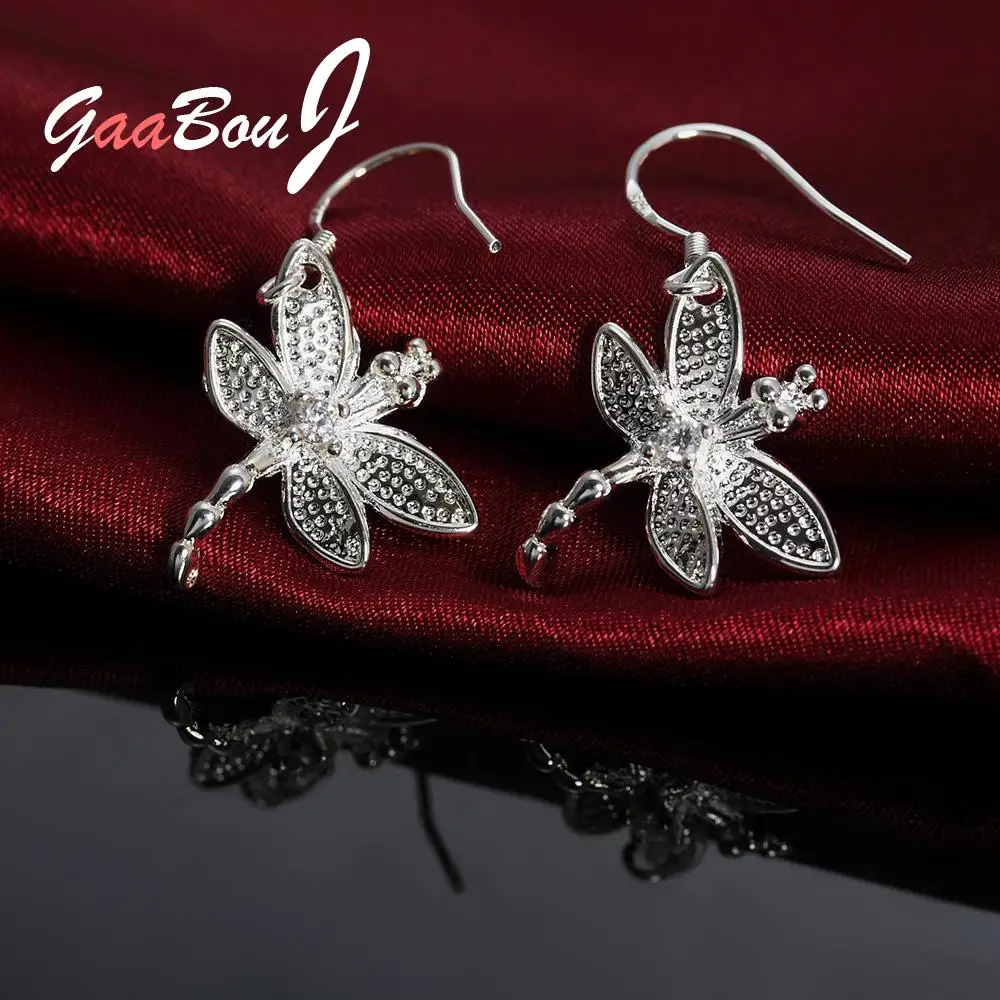 

925 Sterling Silver Retro Zircon Dangle Earrings For Women Animal Drop Earrings Wedding Party Jewelry Christmas GaaBou