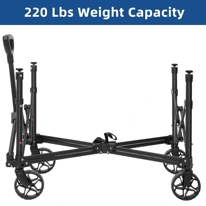 Складной вагон фунтов сверхмощный предмет эксплуатации для пляжа с колесами 120 л