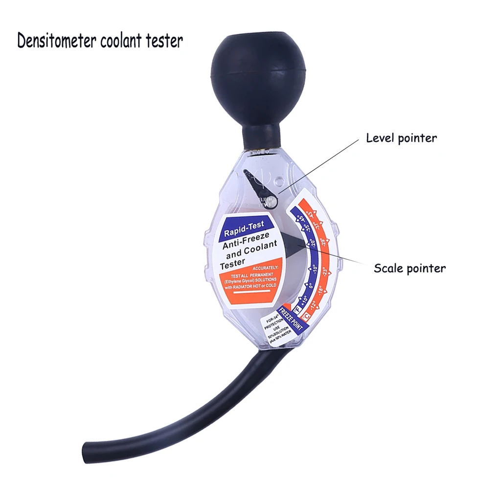 

6/12/24V Car Battery Liquid Densitometer Coolant Tester Dial Type Anti-Freeze Coolant Tester