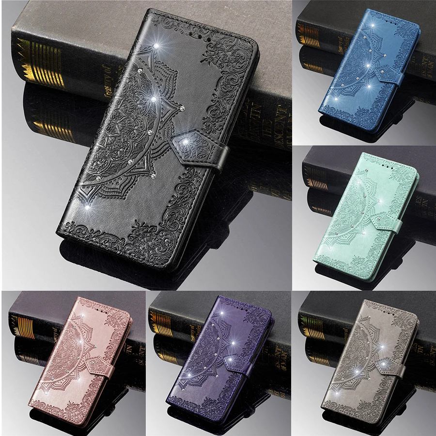 

Glitter Datura Wallet Flip Case For Samsung Galaxy S20 Ultra S10 S8 S9 Plus S10E S6 S7 Note 8 9 10 J3 J5 J7 2017 J4 J6 PU Cover