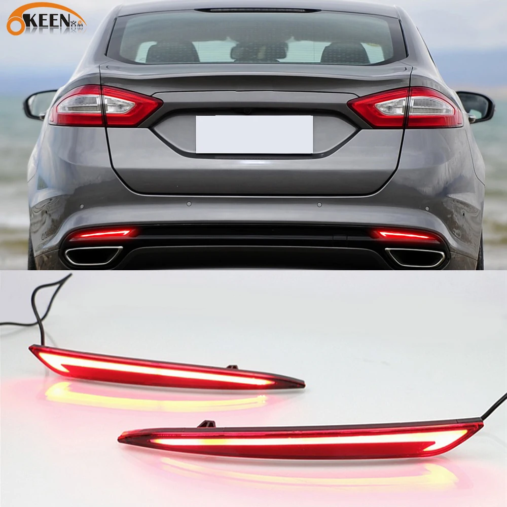 

For Ford Mondeo Fusion 2013 2014 2015 2016 2017 2018 LED Rear Bumper Reflector Lights Dynamic Turn Signal Brake Fog Lamp 12V