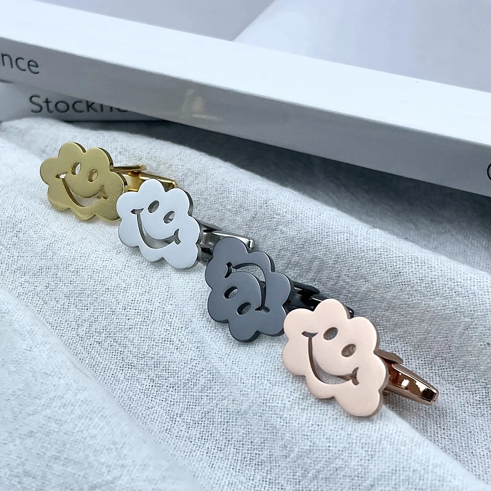 

Exquisite Pattern Cufflinks for Mens Gold Stainless Steel Man Jewelry Boyfriend Groomsmen Men Shirt Accessories Father Day Gifts