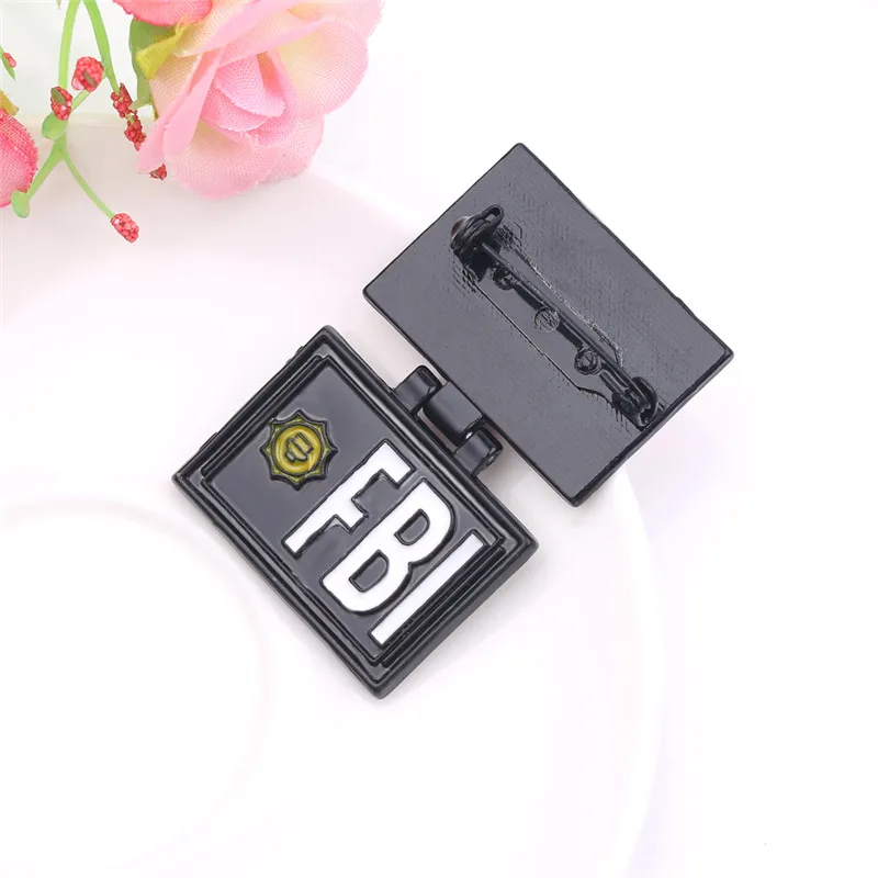 X-Files FBI Fox Mulder ID Card Эмаль Броши Модные Булавки Из Цинкового Сплава Унисекс
