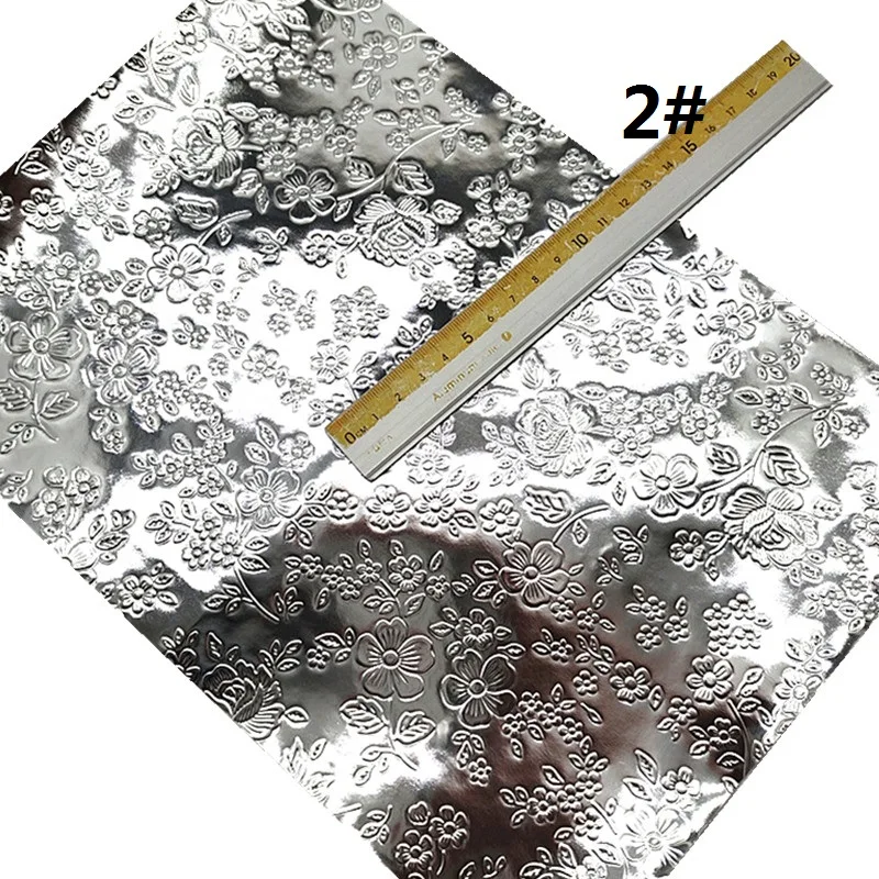 Набор из серебристой искусственной кожи с изображением рыбьей чешуи сердца и