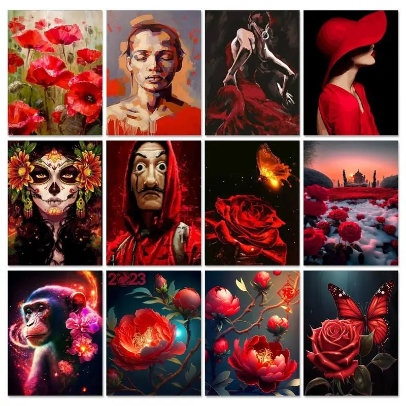 

Набор для рисования по номерам на холсте «Роза»