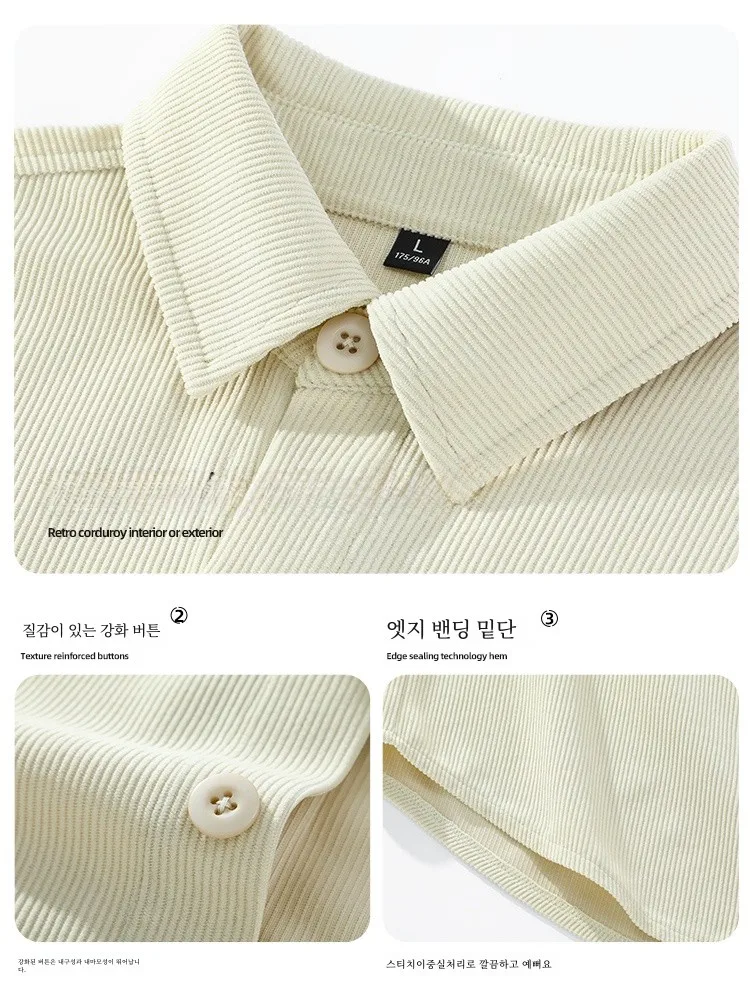 GV Zhenvis вельветовые рубашки с длинными рукавами верхняя одежда мужская весна и