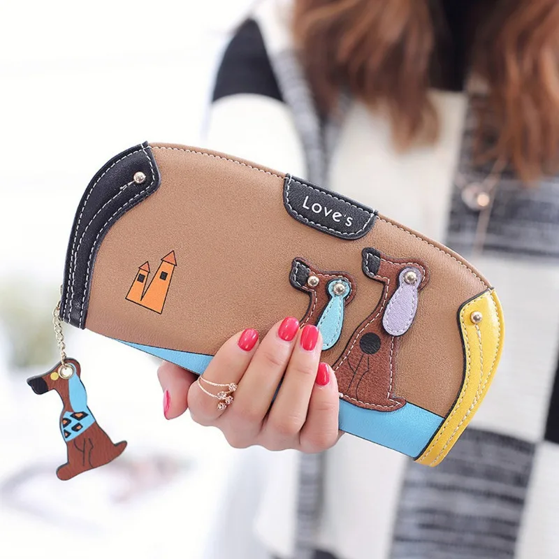 

Cartoon Dog Wallets for Women Handle Phone Bag Card Holder Case Money Bags Pocket Pouch Handbags and Purses Card Holder кошелек
