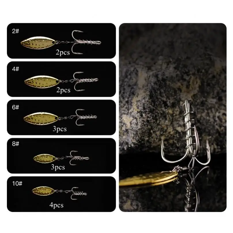 14 шт./партия рыболовные тройные Крючки с двойной петлей